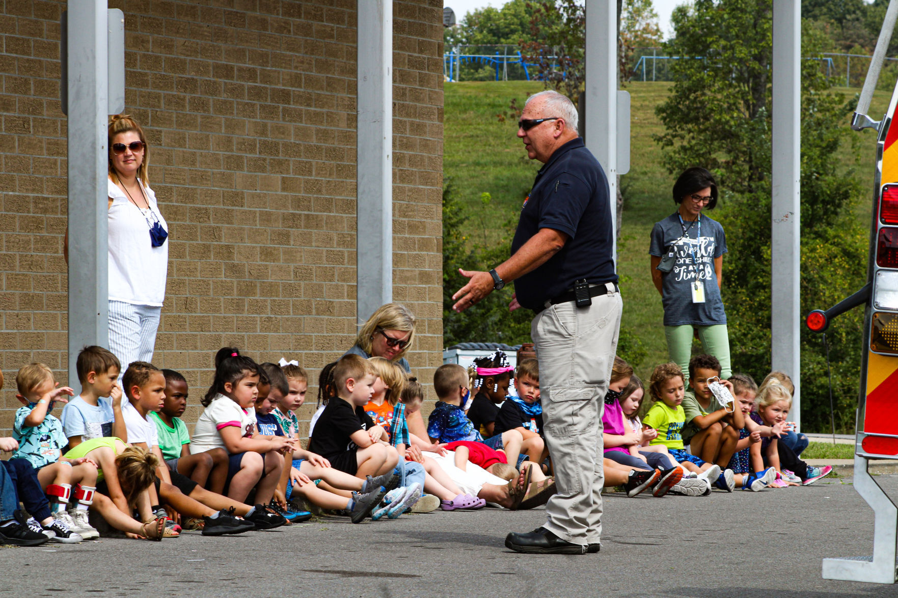 Princeton Fire Department pays visit to primary school